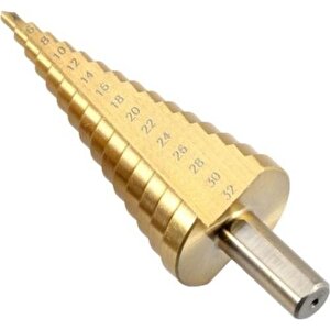 3 Parça Paslanmaz Kademeli Matkap Ucu 4-32 Mm Metal Kozalak Panç Hss 15 Kademe Kozalak