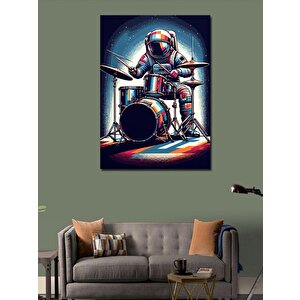 Kanvas Tablo Davul Çalan Astronot 100x140 cm