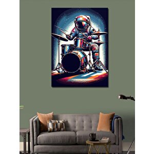 Kanvas Tablo Davul Çalan Astronot