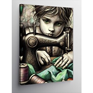 Kanvas Tablo Çocuk Terzi 70x100 cm
