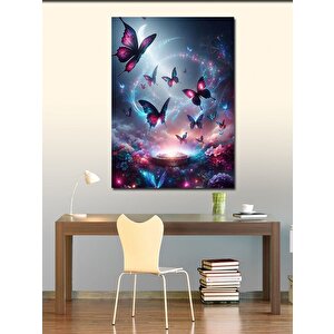Kanvas Tablo Işıltılı Kelebekler 100x140 cm