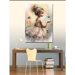 Kanvas Tablo Küçük Çocuk Ve Kelebek 70x100 cm