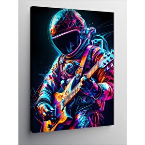 Kanvas Tablo Elektro Gitar Çalan Astronot 100x140 cm