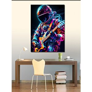 Kanvas Tablo Elektro Gitar Çalan Astronot 100x140 cm