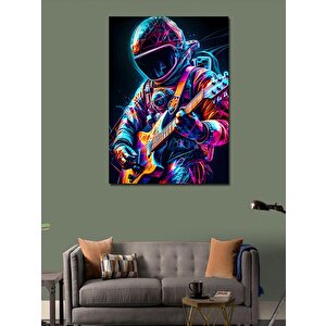 Kanvas Tablo Elektro Gitar Çalan Astronot 100x140 cm