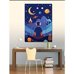 Kanvas Tablo Gökyüzünü Seyreden Çocuk 100x140 cm