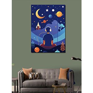 Kanvas Tablo Gökyüzünü Seyreden Çocuk 100x140 cm
