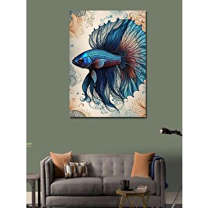 Kanvas Tablo Mavi Balık 100x140 cm