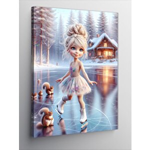 Kanvas Tablo Paten Yapan Çocuk 70x100 cm