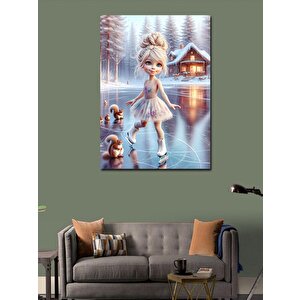Kanvas Tablo Paten Yapan Çocuk 70x100 cm