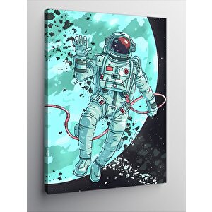 Kanvas Tablo El Sallayan Astronot Ve Uzay 100x140 cm
