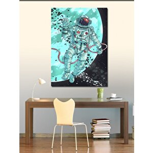 Kanvas Tablo El Sallayan Astronot Ve Uzay 100x140 cm