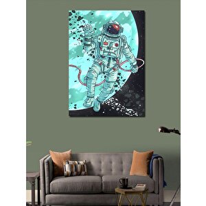 Kanvas Tablo El Sallayan Astronot Ve Uzay 100x140 cm