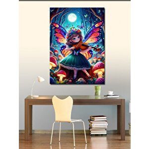 Kanvas Tablo Kelebek Kanatl Keman Çalan Kız 70x100 cm