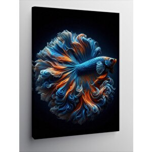 Kanvas Tablo Mavi Balık 100x140 cm