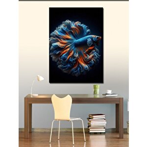 Kanvas Tablo Mavi Balık 100x140 cm