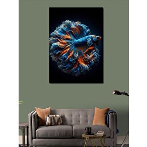 Kanvas Tablo Mavi Balık 100x140 cm