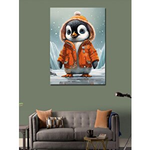 Kanvas Tablo Turuncu Montlu Penguen 70x100 cm