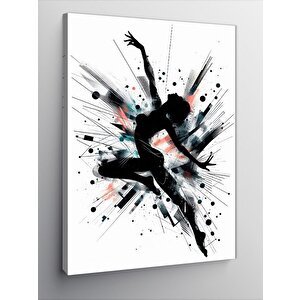 Kanvas Tablo Siyah Jimnastikçi Kız 70x100 cm