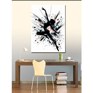 Kanvas Tablo Siyah Jimnastikçi Kız 70x100 cm