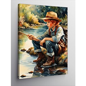 Kanvas Tablo Balıkçı Çocuk 70x100 cm