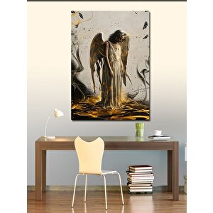 Kanvas Tablo Beyaz Elbiseli Kanatlı Kadın 70x100 cm