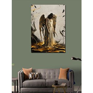 Kanvas Tablo Beyaz Elbiseli Kanatlı Kadın 70x100 cm