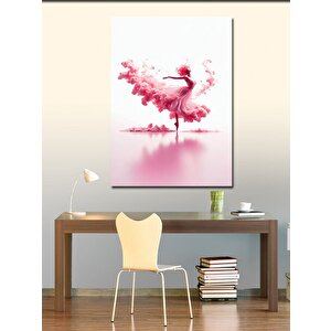 Kanvas Tablo Pembe Elbiseli Balerin Kadın 70x100 cm