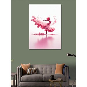 Kanvas Tablo Pembe Elbiseli Balerin Kadın 70x100 cm