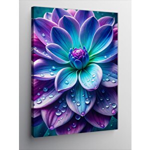 Kanvas Tablo Mor Lotus Çiçeği