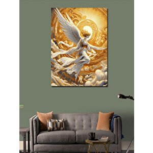 Kanvas Tablo Beyaz Kanatlı Melek 70x100 cm