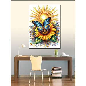 Kanvas Tablo Kelebek Bahçesi 70x100 cm
