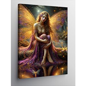 Kanvas Tablo Kelebek Kanatlı Kadın 70x100 cm