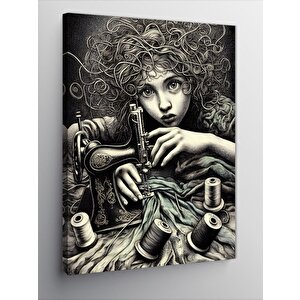 Kanvas Tablo Elbise Diken Çocuk 70x100 cm