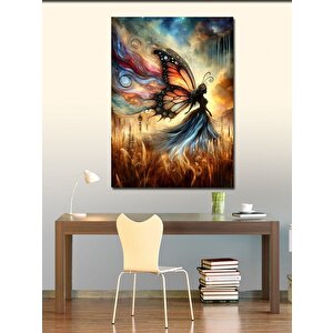 Kanvas Tablo Kelebek Kanatlı Kadın 100x140 cm