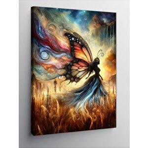 Kanvas Tablo Kelebek Kanatlı Kadın 70x100 cm