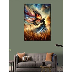 Kanvas Tablo Kelebek Kanatlı Kadın 70x100 cm