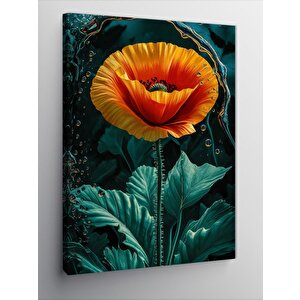 Kanvas Tablo Turuncu Gelincik Çiçeği 100x140 cm