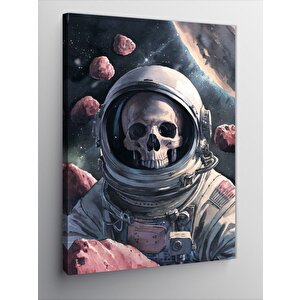 Kanvas Tablo İskelet Astronot