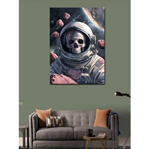 Kanvas Tablo İskelet Astronot