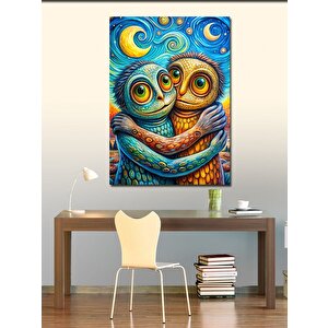 Kanvas Tablo Sarılan İguanalar 70x100 cm