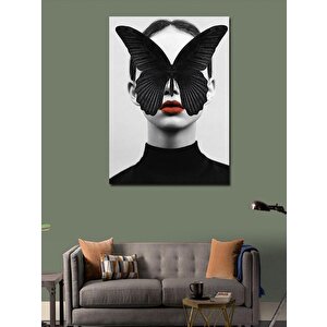 Kanvas Tablo Yüzü Kelebekli Kadın 70x100 cm