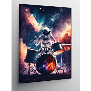 Kanvas Tablo Davulcu Astronot 100x140 cm