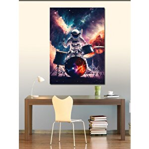 Kanvas Tablo Davulcu Astronot 100x140 cm