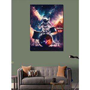Kanvas Tablo Davulcu Astronot 100x140 cm