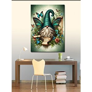 Kanvas Tablo Büyücü Cüce Ve Kelebekler 70x100 cm