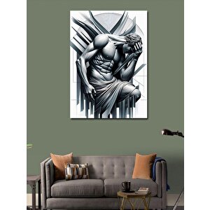 Kanvas Tablo Siyah Beyaz Heykel 70x100 cm