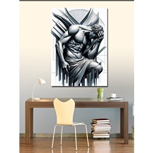 Kanvas Tablo Siyah Beyaz Heykel 100x140 cm