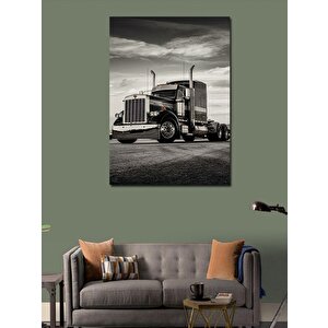 Kanvas Tablo Siyah Beyaz Tır 70x100 cm