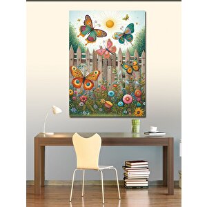 Kanvas Tablo Çitler Ve Kelebekler 70x100 cm